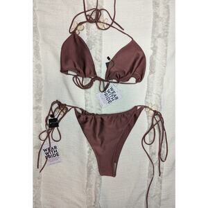 Lali & Layla Mauve Butterfly Bikini Top & Bottom
